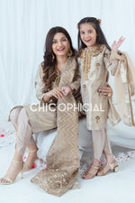 Golden Brown Glam Mother Daughter Combo