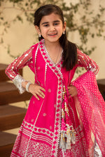 Lux Fuscia Kalidar angrakha kids