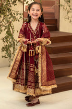 Lux Burgendy Kalidar Angrakha kids