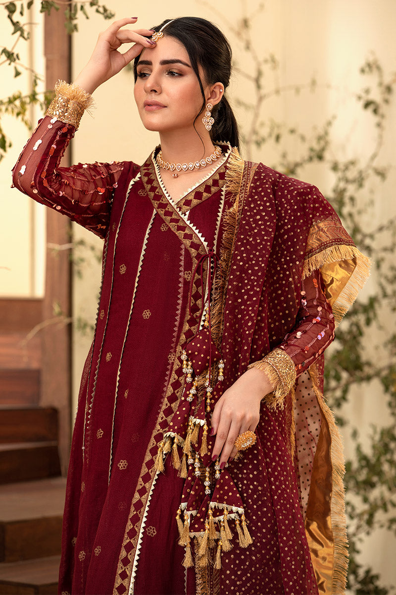 Lux Burgendy Kalidar Angrakha