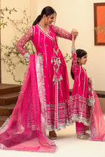 Lux Fuscia Kalidar Angrakha Combo