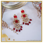 Mega Maroon Earrings