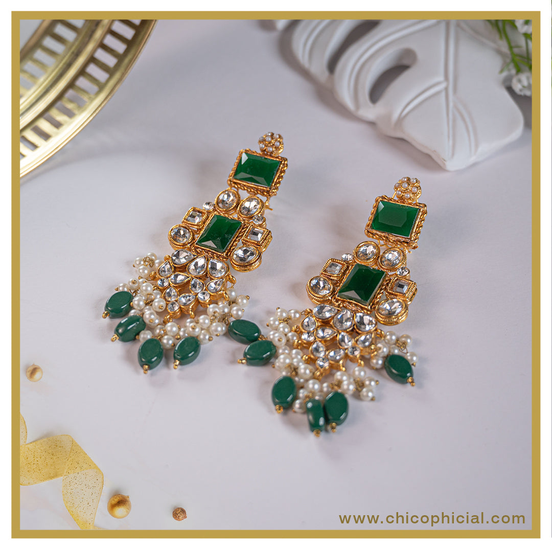 Mega Emerald Earrings