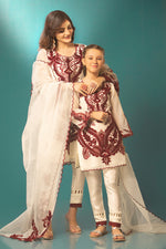 Blush Burgundy Mother Daughter Combo
