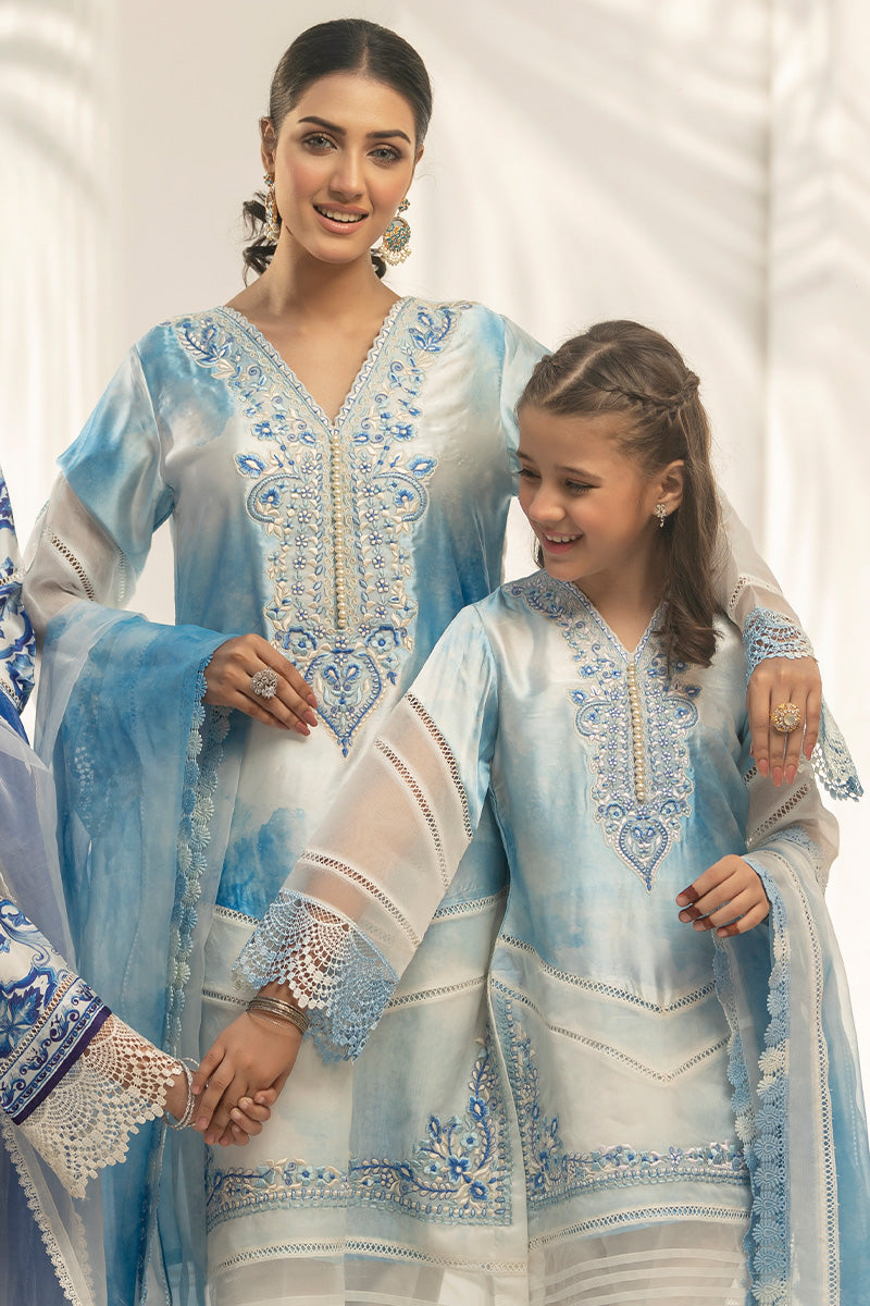 Cloud Blue Mother Daughter Combo