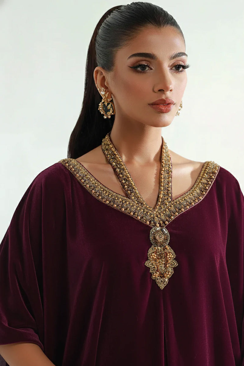 Violet Velvet Kaftan