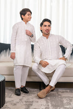 White Embroidered kurta combo