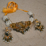 Champagne Doublet Stone Choker set