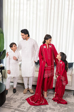 White Embroidered kurta combo