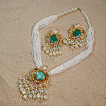 Sea green Fancy Pearl Mala
