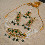 Emerald Mega Gold Choker Set