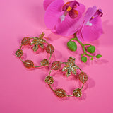 Swaroski Floral Leaf Earrings