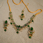 Emerald Drop Choker Set
