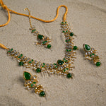 Emerald Drop Choker Set
