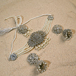 Silver Jhumki Choker set