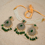 Emerald zircon Choker Set