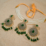 Emerald zircon Choker Set
