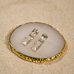 Clear Cylinder Earrings