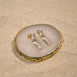 Clear Cylinder Earrings
