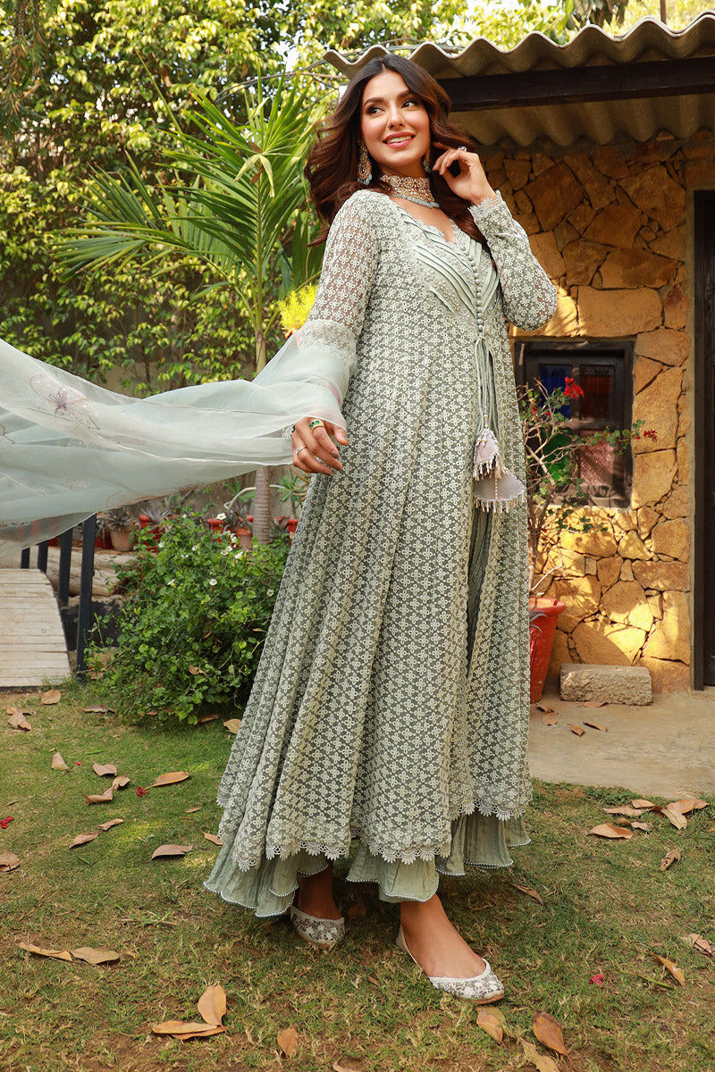 fitted lace wedding dress Sea Green Pakistani Maxi Dress | Imrozia Serene Mehram Brides '23 | fitted lace wedding dress Sea Green Pakistani Maxi Dress | Imrozia Serene Mehram Brides '23 |