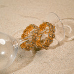 Gold Silver Almond Zircon Bangles