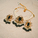 Black almond Choker set