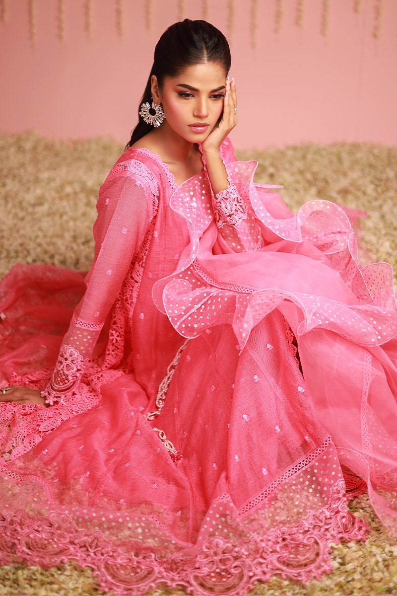 pink colour dresses in pakistan Pakistani Bridal Dress in Pink Gown and Dupatta Style
