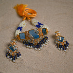 Blue Doublet Stone Choker set