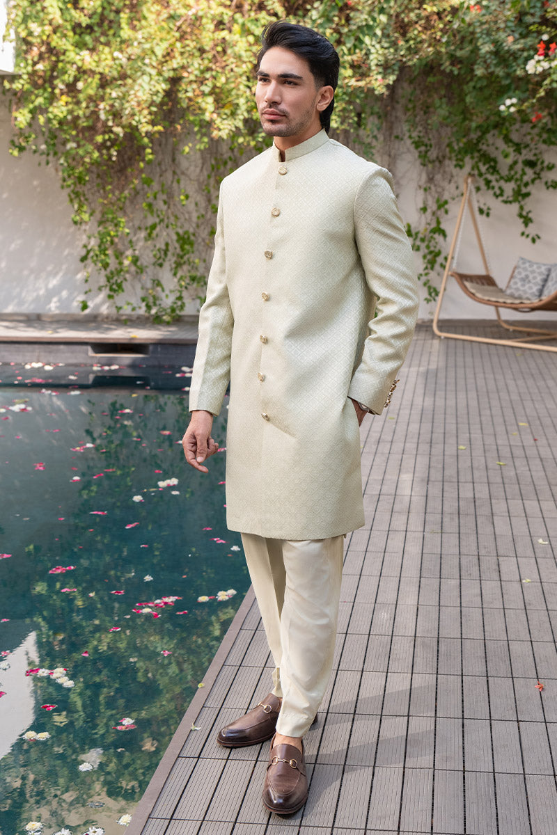 Lime Gold Sherwani