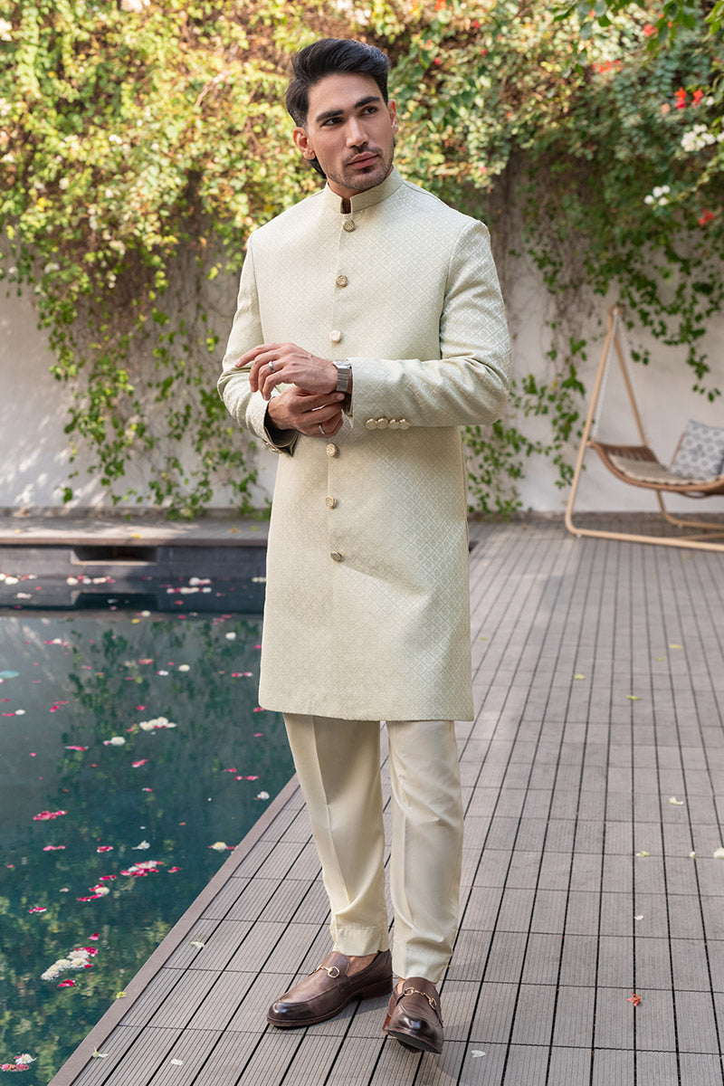 Lime Gold Sherwani