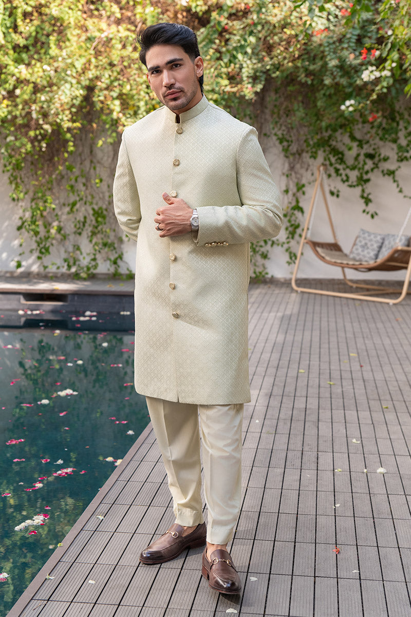 Lime Gold Sherwani