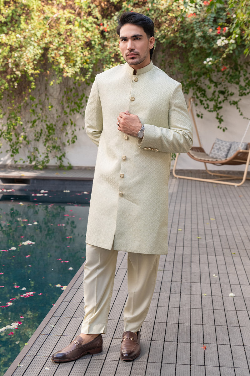 Lime Gold Sherwani