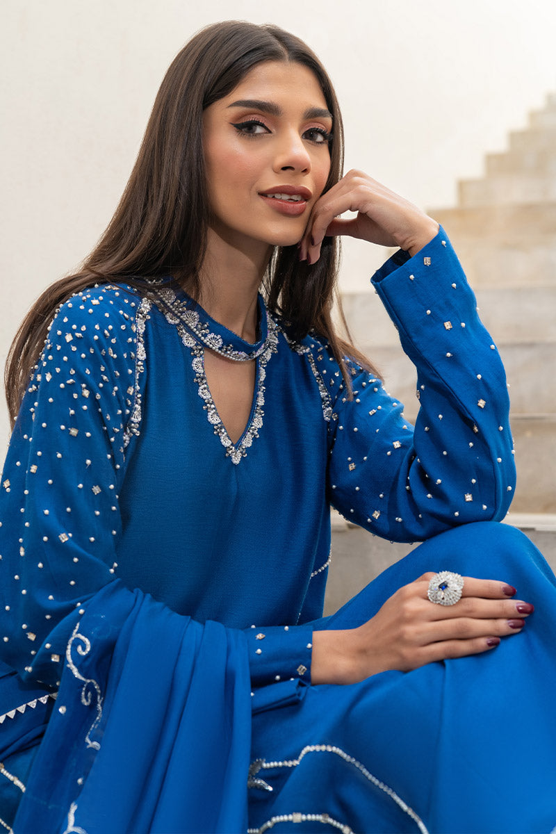 Electric Blue - Trendy Pakistani women dresses Online M Electric Blue - Trendy Pakistani women dresses Online M