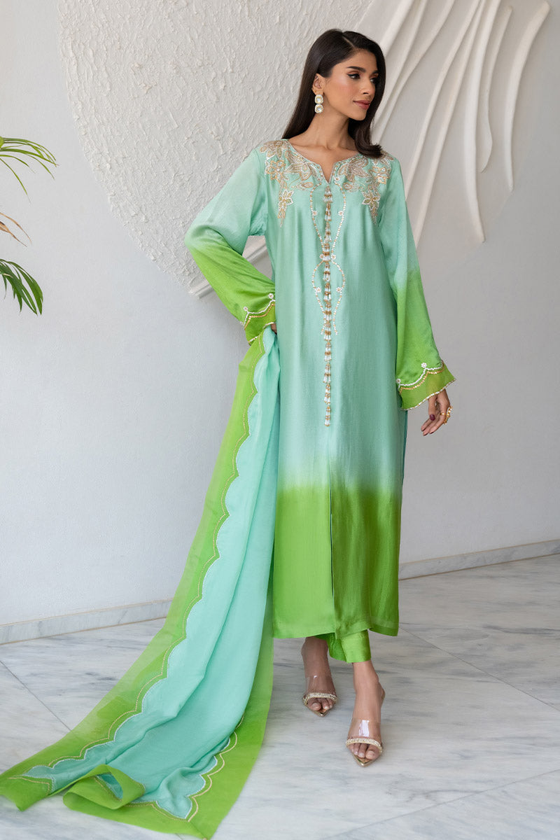 Ombre Green | Exclusive Pakistani women dresses Collection Chic Ophicial Ombre Green | Exclusive Pakistani women dresses Collection Chic Ophicial