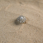 Pearl Sphere Silver Ring