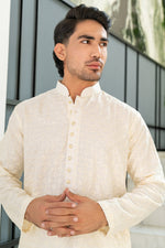 Ivory Embroidered Kurta