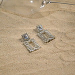 Silver Square Earrings