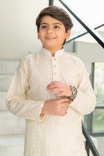 Ivory Embroidered kurta kids
