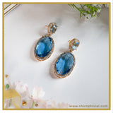 Aqua Blue Droplet Earrings