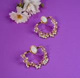 White Stone Chand Bali