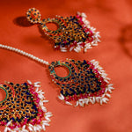 SHOCKING PINK & BLUE MANG TEEKA SET