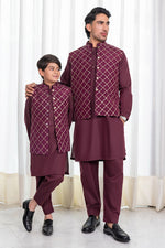 Deep Plum Waistcoat Combo