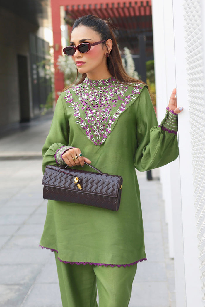 Olive Aubergine | Best Pakistani women dresses Collection– Chic