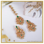 Gold emerald Kundan ET set