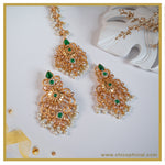 Gold emerald Kundan ET set
