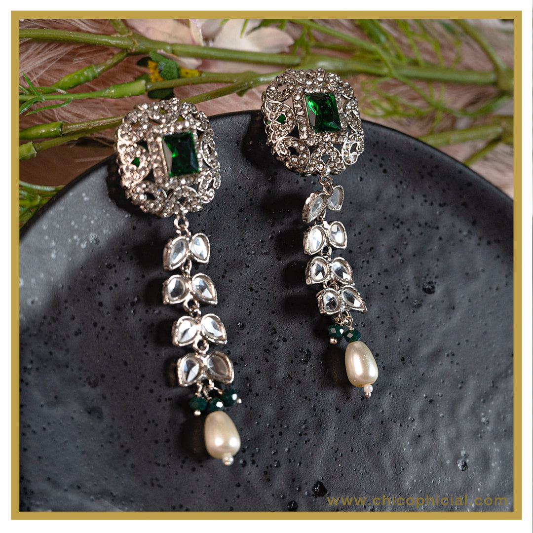 Emerald Zircon Earings