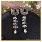 Navy Blue Zircon Earrings