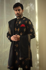 Lux Black Sherwani