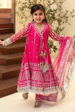 Lux Fuscia Kalidar angrakha kids