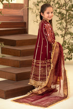 Lux Burgendy Kalidar Angrakha kids